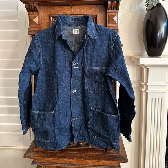 Orslow 1940 Vintage Lined Denim 4 Pocket Coverall Jacket Size 1 - Picture 1 of 11